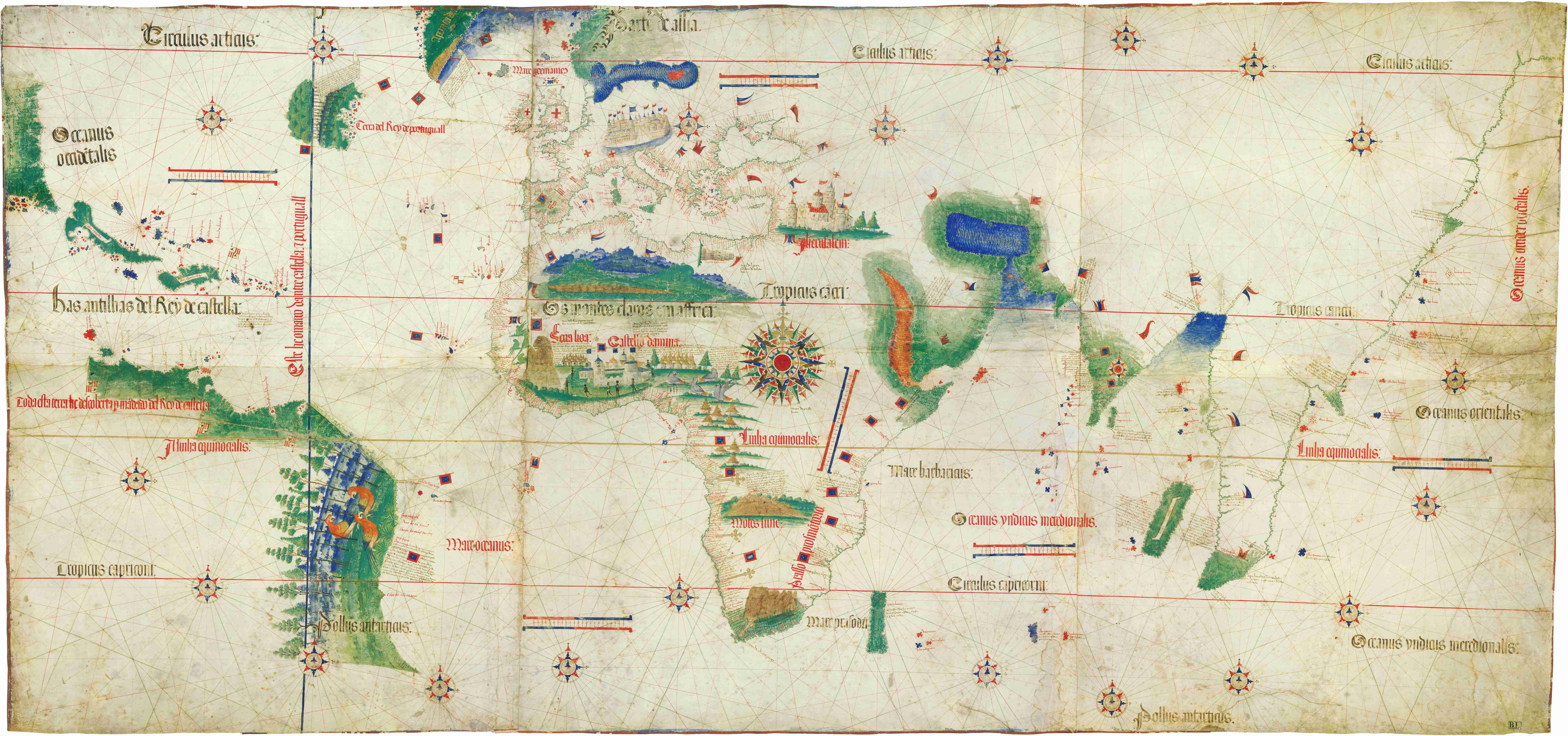 The Cantino Planisphere of 1502, used here to represent the global network of connectors
